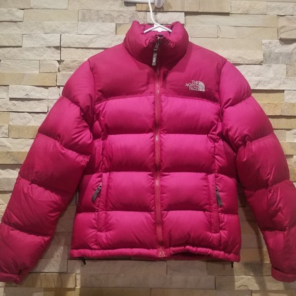 North Face Retro 96 Pink Nuptse 700 Small Down Puffer Jacket Winter Vintage Coat